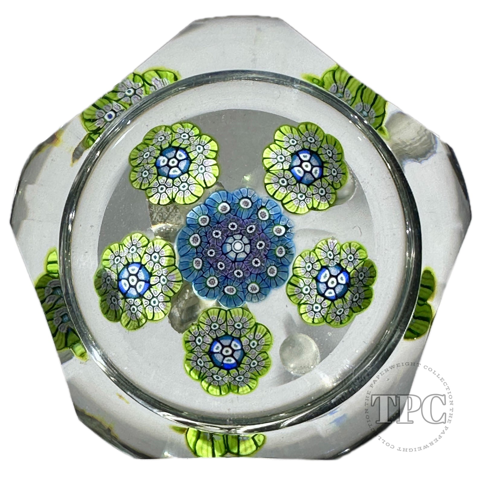 Vintage Perthshire Faceted Glass Art Paperweight Patterned Complex Millefiori PP14