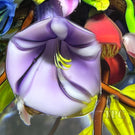 Ken Rosenfeld 2025 Glass Art Paperweight Double-Sided Flamework Flower Bouquet