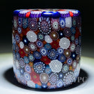Michael Hunter 2024 Glass Art Paperweight Cylinder Closepack Complex Millefiori Girl w/ Pearl Earring Murrine