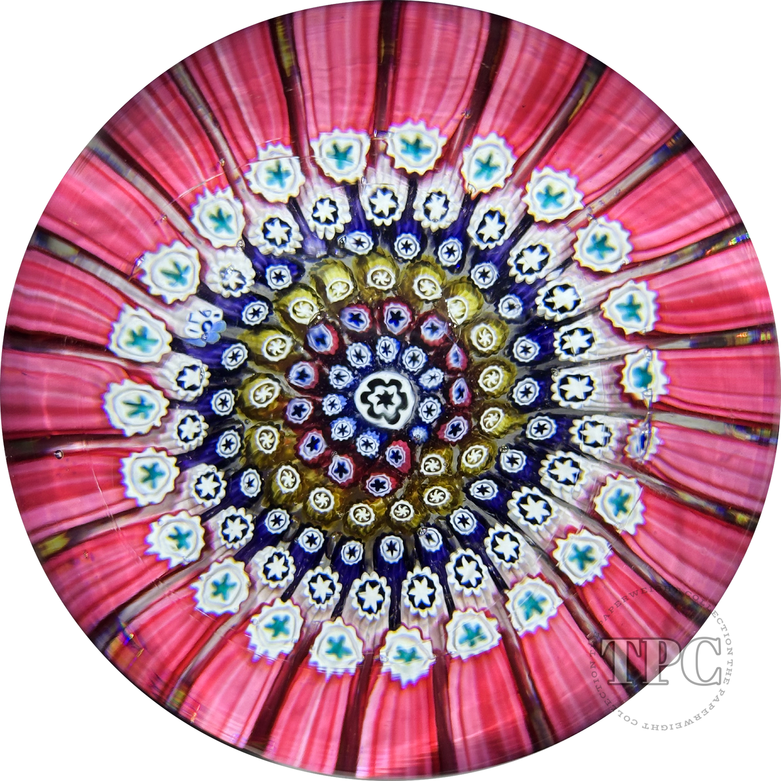 Whitefriars 1971 Glass Art Paperweight Concentric Complex Millefiori