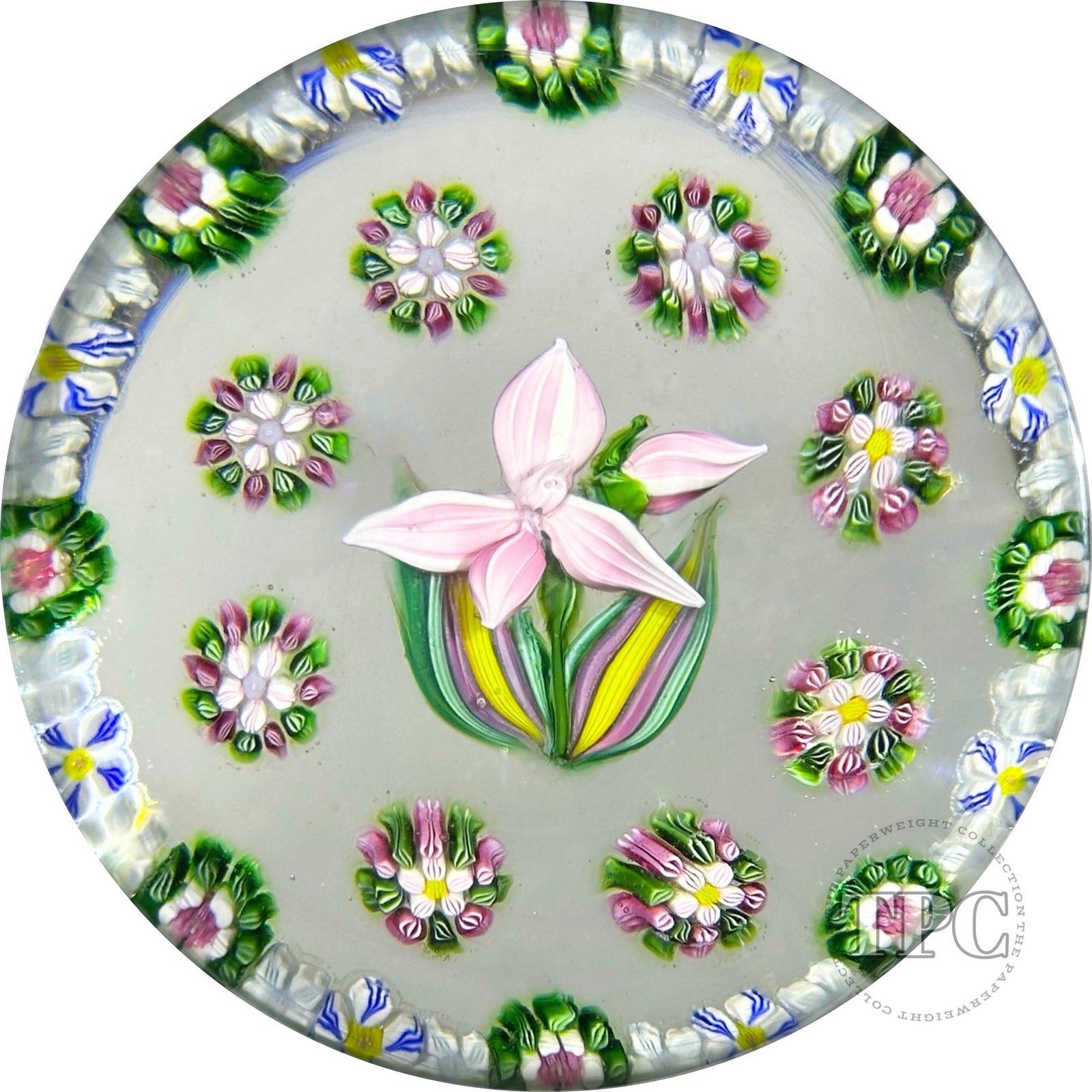 Drew Ebelhare & Sue Fox 2019 Glass Art Paperweight Flamework Posy & Complex Millefiori