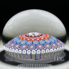 Michael Hunter 2023 Glass Art Paperweight Concentric Complex Millefiori with Roses & Central Toucan Murrine