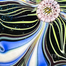 Orient & Flume 1979 Glass Art Paperweight Pulled Feather Torchwork Decoration