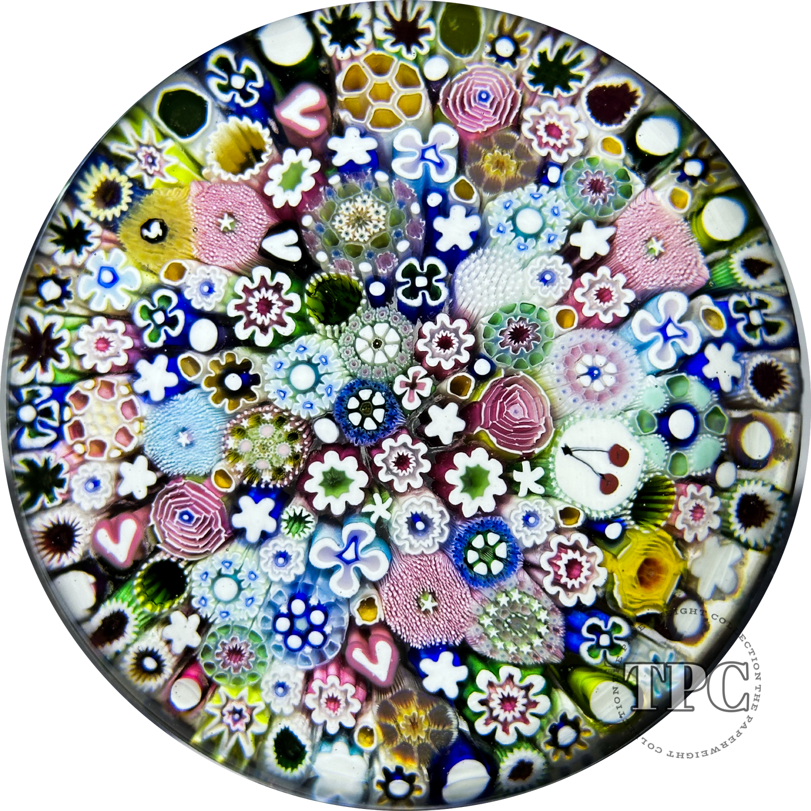 Damon MacNaught 2025 Magnum Glass Art Paperweight Complex Closepack Millefiori