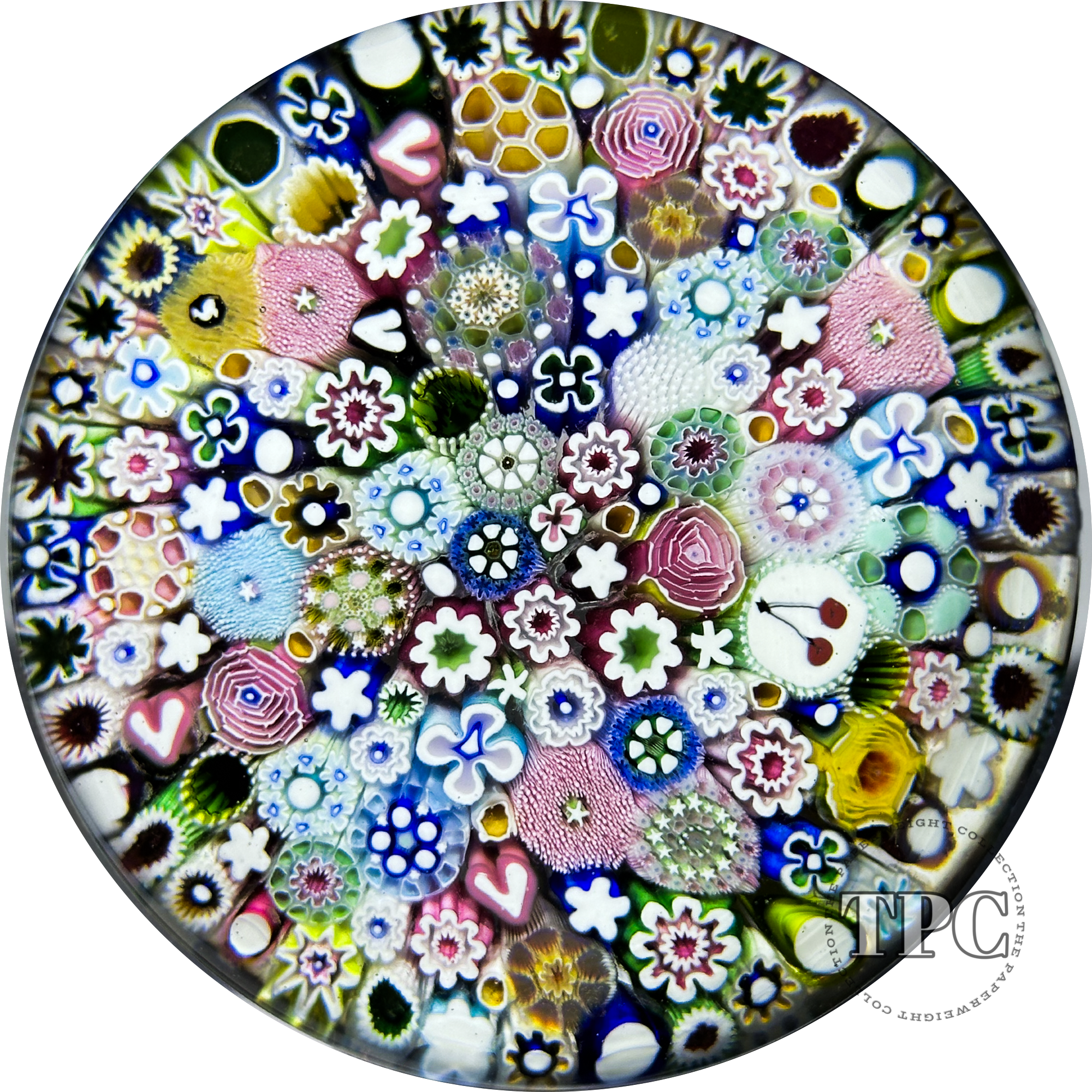 Damon MacNaught 2025 Magnum Glass Art Paperweight Complex Closepack Millefiori