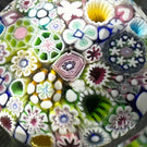 Damon MacNaught 2023 Faceted Glass Art Paperweight Closepack Complex Millefiori, Roses, Dogwood Blossoms, Hearts & More