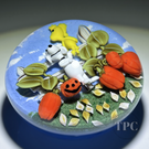 Clinton Smith 2025 Glass Art Flamework Paperweight Charlie's Pumpkin Patch
