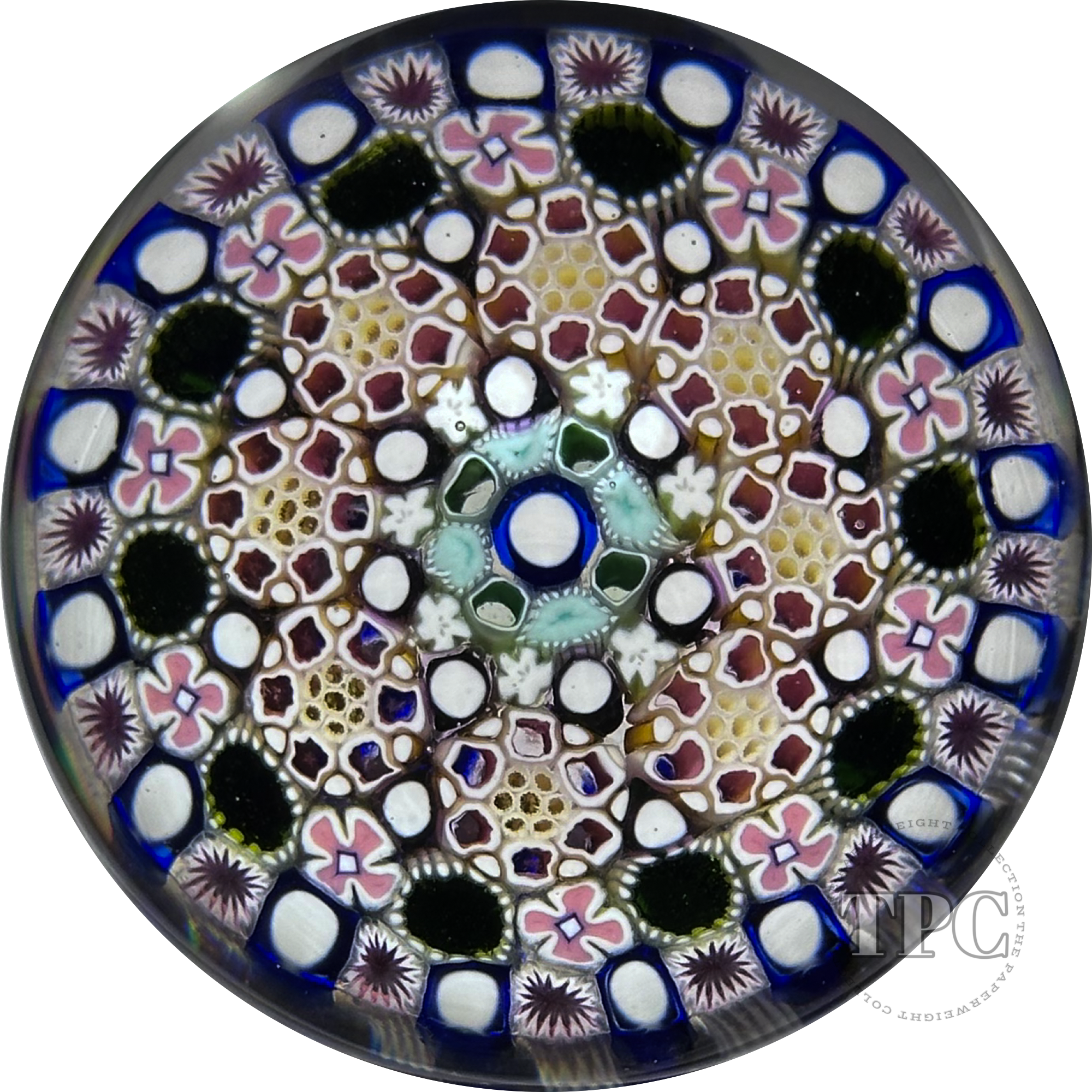 Damon MacNaught 2025 Glass Art Paperweight Patterned Concentric Complex Millefiori