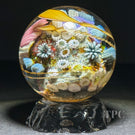 Jared DeLong 2023 Glass Art Marble Pacific Coast Tide Pool Series with Bioluminescent Barnacles & Flamework Kelp