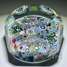 Damon MacNaught 2025 Faceted Magnum Glass Art Paperweight Complex Millefiori Closepack