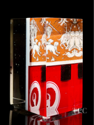 Damon MacNaught 2025 "Dualities #1" Glass Art Sculpture Slip Transfer Decorated & Coldworked