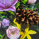 Ken Rosenfeld 2025 Glass Art Paperweight Flamework Fall Bouquet