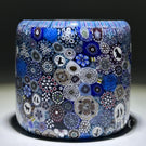 Michael Hunter 2025 Glass Art Paperweight Cylinder Owl Closepack