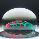 Antique New England Glass Co. (NEGC) Glass Art Paperweight Flamework Red Poinsettia