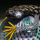 Michael Hunter 2025 Glass Art Paperweight Daftie Clad Lizard Pastel Reticello Crown