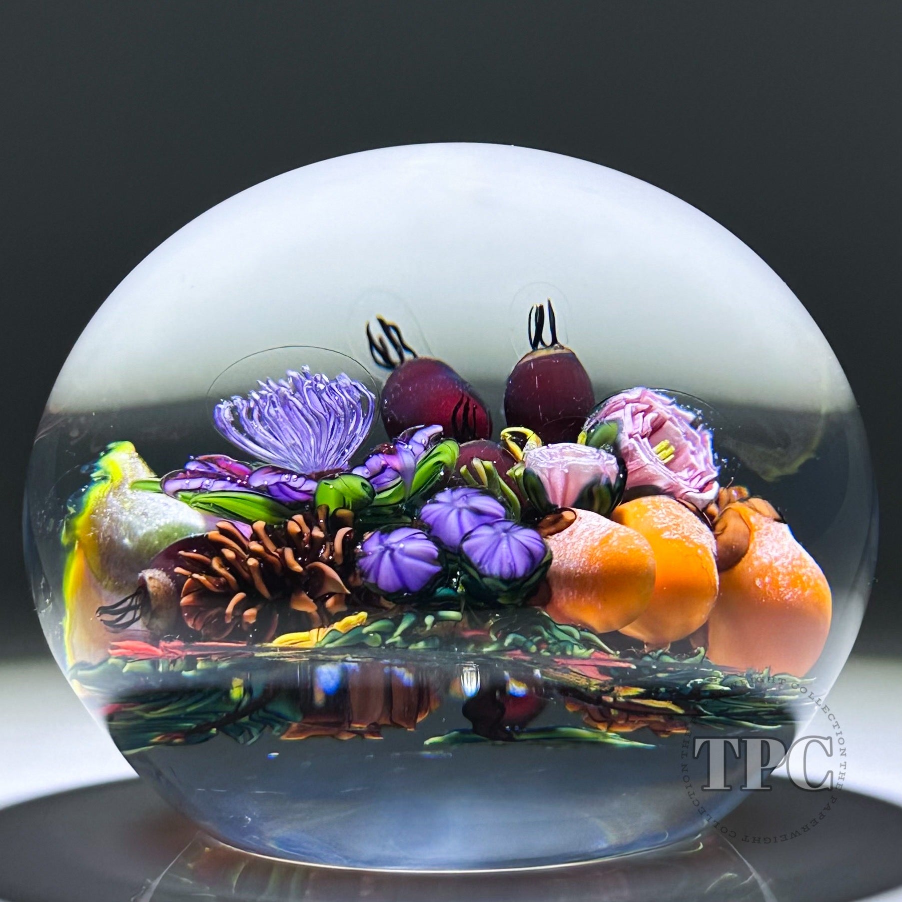 Ken Rosenfeld 2025 Magnum Glass Art Paperweight Flamework Fall Bouquet