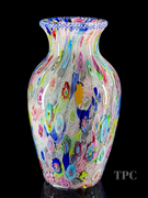 One-Of-A-Kind Saint-Louis Glass Art Vase Attributed to André Bourlard Complex Millefiori, Filigree & Ribbon Twists