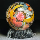 Jared DeLong 2023 Glass Art Marble Pacific Coast Tide Pool Series with Bioluminescent Barnacles & Flamework Kelp