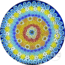 Baccarat 1969 Glass Art Paperweight Concentric Complex Millefiori