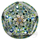 Damon MacNaught 2025 Faceted Glass Art Paperweight Complex Concentric Millefiori