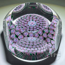 Damon MacNaught 2025 Faceted Magnum Glass Art Paperweight Millefiori Rose Cane Carpet Ground