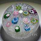 Perthshire Paperweights 1970 PP11 Glass Art Paperweight Spaced Complex Millefiori