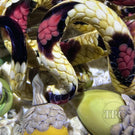 Gordon Smith 2025 Glass Art Paperweight Naturalistic Flamework Corn Snake with Perennials and Acorns