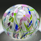 Early Michael Hunter Glass Art Paperweight Crown Style Design with Flamework Decoration