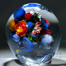 Collaborative Rick & Melissa Ayotte 2023 Glass Art Paperweight Double Flamework Fruit Bouquet
