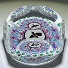 Damon MacNaught 2025 Faceted Glass Art Paperweight Complex Concentric Millefiori with Bee Murrine