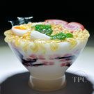 Aaron Rovner Buck 2024 Glass Art Sculptural Paperweight Large Loaded Bowl of Ramen