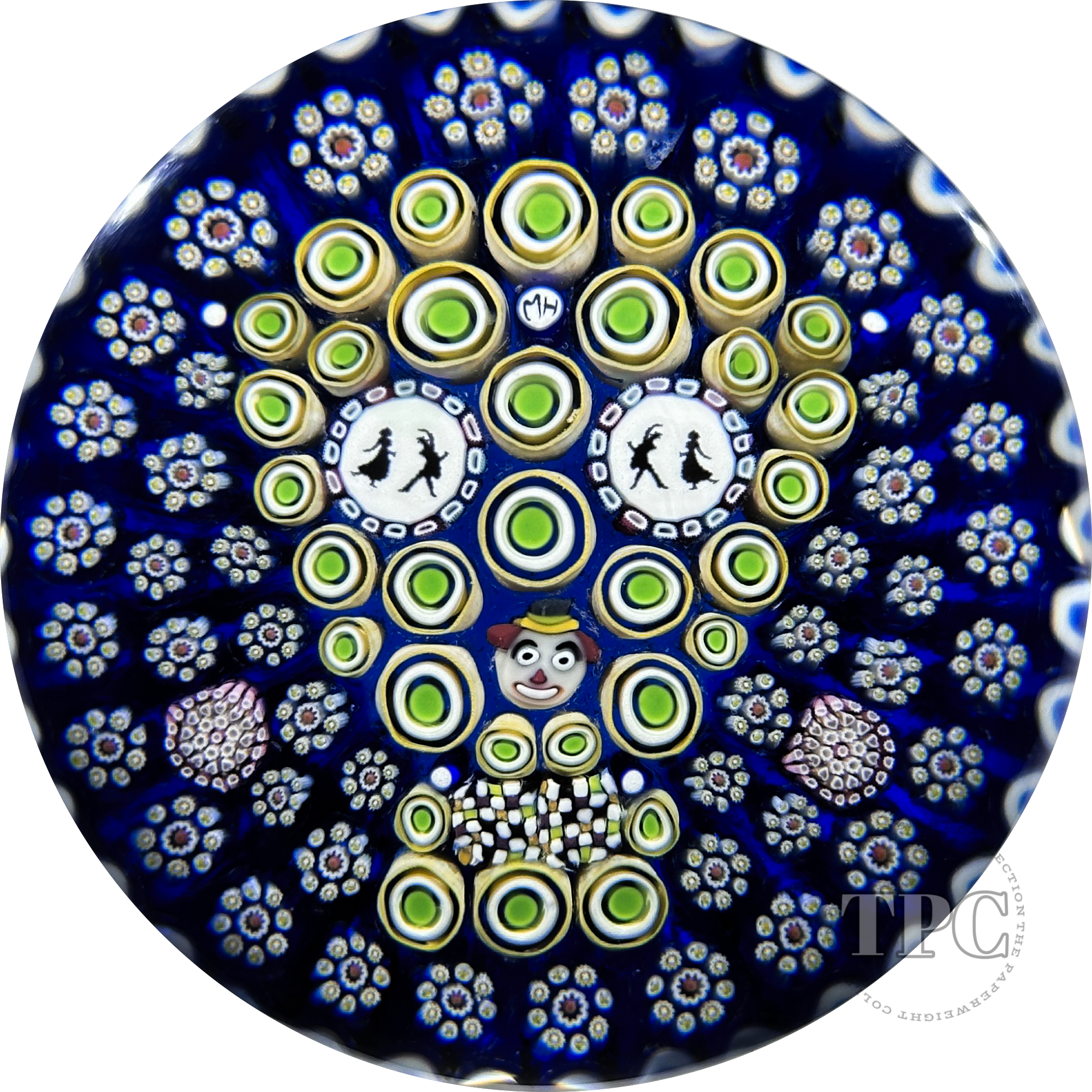 Miniature Michael Hunter Twists Studio 2025 Glass Art Paperweight Patterned Millefiori Skull