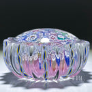 John Deacons Glass Art Paperweight Complex Millefiori Closepack on Lilac Ground