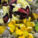 Gordon Smith 2025 Glass Art Paperweight Naturalistic Flamework Corn Snake with Perennials and Acorns