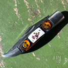 Stephen Boehme 2025 Glass Art Murrine Pocket Knife Pair of Jokers