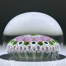 Damon MacNaught 2025 Glass Art Paperweight Concentric Complex Millefiori w/ Roses