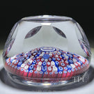 Whitefriars 1977 Glass Art Paperweight Queen's Silver Jubilee Colorful Clospack Millefiori with Crown Murrine
