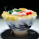 Aaron Rovner Buck 2024 Glass Art Sculptural Paperweight Large Loaded Bowl of Ramen