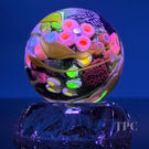 Jared DeLong 2023 Glass Art Marble Pacific Coast Tide Pool Series with Bioluminescent Barnacles & Flamework Kelp