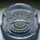 Whitefriars 1975 Glass Art Paperweight Colorful Concentric Millefiori with Toothpick Faceting