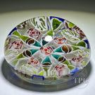 Christina Callahan 2023 Glass Art Paperweight Patterned Stained Glass Style Murrine