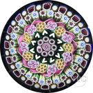 Damon MacNaught 2024 Magnum Glass Art Paperweight Complex Concentric Millefiori w/ Pink Torsade