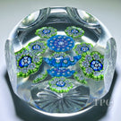 Vintage Perthshire Faceted Glass Art Paperweight Patterned Complex Millefiori PP14
