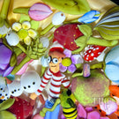 Clinton Smith 2025 Glass Art Paperweight Flamework Where's Waldo? Scramble