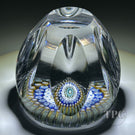 Whitefriars Faceted Glass Art Paperweight Colorful Concentric Millefiori