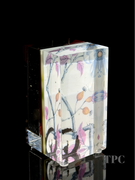 Damon MacNaught 2025 "Dualities #3" Glass Art Sculpture Slip Transfer Decorated & Coldworked