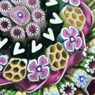 Damon MacNaught 2024 Magnum Glass Art Paperweight Complex Concentric Millefiori w/ Pink Torsade