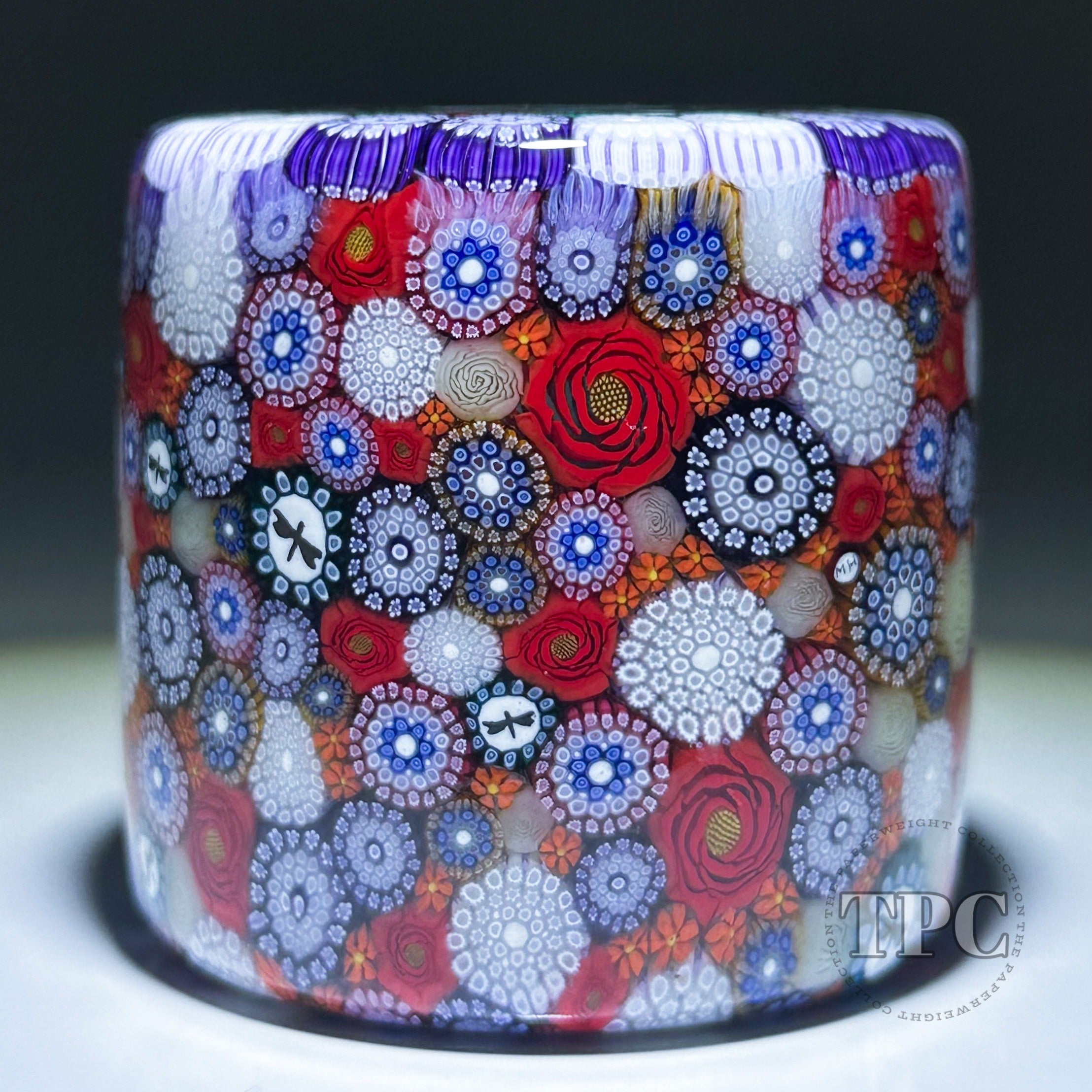Michael Hunter 2024 Glass Art Paperweight Cylinder Closepack Complex M