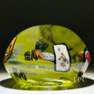 Stephen Boehme 2024 Glass Art Paperweight Figural Murrine Batman and Joker on Yellow Wig-wag