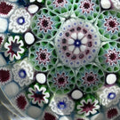 Damon MacNaught 2025 Faceted Glass Art Paperweight Complex Concentric Millefiori